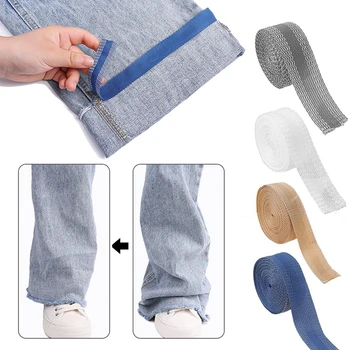 מכנסיים קצה לקצר עצמית דבק במשך מכנסיים רגליים הקצה קיצור דבק להדביק את שולי ברזל על מכנסי ג ' ינס בגדים אורך להתאים