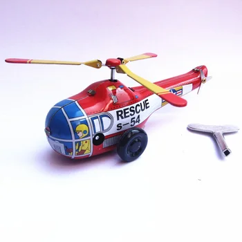[מצחיק] למבוגרים אוסף רטרו בסופו צעצוע מתכת פח של מדחף מטוס צעצוע מכני שעון דמויות צעצוע מודל ילדים מתנה
