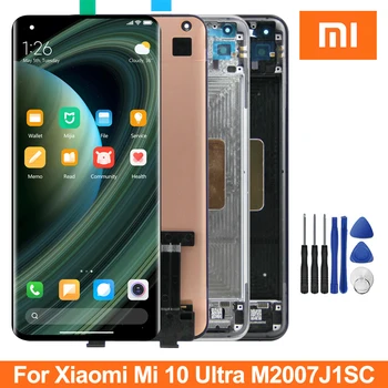 מקורי Mi10 אולטרה מסך תצוגה עם טביעת אצבע, Xiaomi Mi 10 אולטרה M2007J1SC תצוגת LCD מסך מגע דיגיטלית לוחות
