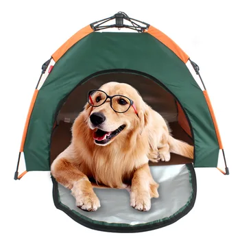 נייד חיצוני מחמד אוהל אוטומטי חתול בית כלב מלונה גשם ושמש הגנת חיית מחמד כלבים מכונית כלב קיפול האוהל
