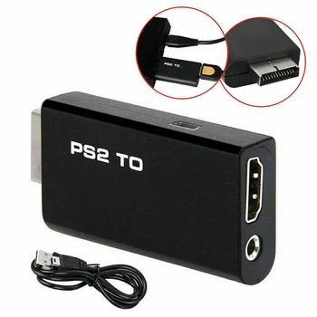 נייד עבור PS2 ל-HDMI תואם של Audio Video Converter מתאם AV, HDMI-כבל תואם עבור פלייסטיישן 2 Plug And Play חלקים