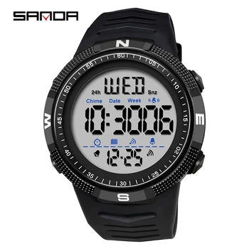 סאנדה גברים לצפות הצבאי ספורט שעונים צבא אלקטרוניים LED דיגיטלי שעון יד זכר שעון שעונים לגברים Relogio Masculino