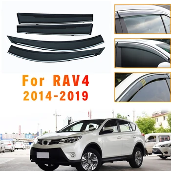 סגנון רכב חלון שמש גשם מגן Deflector שומר על טויוטה RAV-4 2014 2015 2016 2017 2018 2019 XA40 אביזרי רכב 4pcs