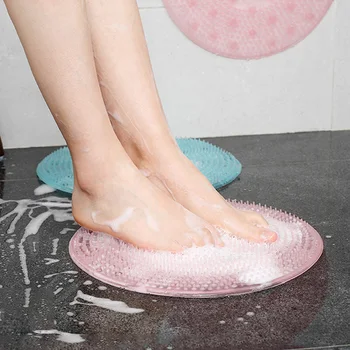 סיליקון עיסוי כף הרגל משטח שטיח האמבטיה מקלחת לשפשף פילינג מחצלת מברשת גוף אביזרי אמבטיה