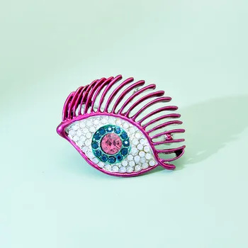 סינדי שיאנג כחול, סגול צבע ריינסטון עין גדולה סיכות לנשים עיצוב אופנה אמייל מסמר החליפה אביזרים Ghood מתנה