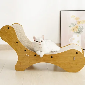 ספה מגרד פוסט כורסה עם מוגדל חתול למיטה, דירוג גבוה פילגש הכיסא חתול קן משולב להחלפה צעצוע