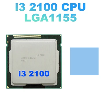 עבור Core I3 2100 CPU LGA1155 מעבד+פד תרמי 3MB ליבה כפולה שולחן עבודה CPU עבור B75 USB כרייה לוח האם