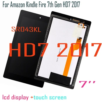 עבור אמזון קינדל אש 7th Gen HD7 2017 HD 7 2017 SR043KL תצוגת LCD מסך מגע דיגיטלית הרכבה עבור אמזון HD 7 2017 LCD