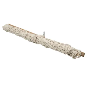 עץ עמוד חבל כותנה ערסל למיטה עם חבל לבן[לנו במלאי]