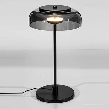פאר מודרני זכוכית, מנורת שולחן מעצב פשוטה ויצירתית אור על הסלון, חדר השינה ליד המיטה דגם עיצוב חדר מנורות שולחן