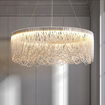 ציצית הפוסט מודרני נברשת בסלון נברשת יצירתי אישיות אור יוקרה חדר אוכל חדר השינה מנורה אמנות מסביב