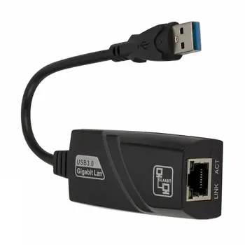 קווי Usb 3.0 ל-Gigabit Ethernet פלסטיק Rj45 Lan (10/100/1000) Mbps מתאם רשת Ethernet כרטיס רשת למחשב