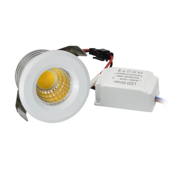 קלח 3W Mini LED ספוט Downlights ניתן לעמעום אור 110V 220V לחתוך חור 30 מ 