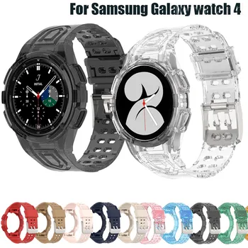 רצועה עבור Samsung Galaxy השעון 4 44mm 40MM watch4 קלאסי 46mm 42mm חכם צמיד 20mm רצועת שעון צמיד סיליקון שקוף