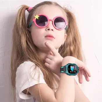 שעון חכם עבור ילדים HD מסך מגע Smartwatch שיחות טלפון הודעות טקסט קילו Tracker לצפות בנים בנות מתנות יום הולדת